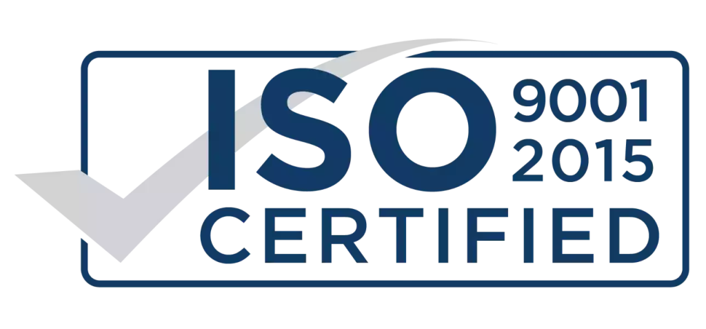 ISO 9001 certified security company logo